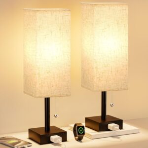 Bedside Lamp for Bedroom Set of 2 &...