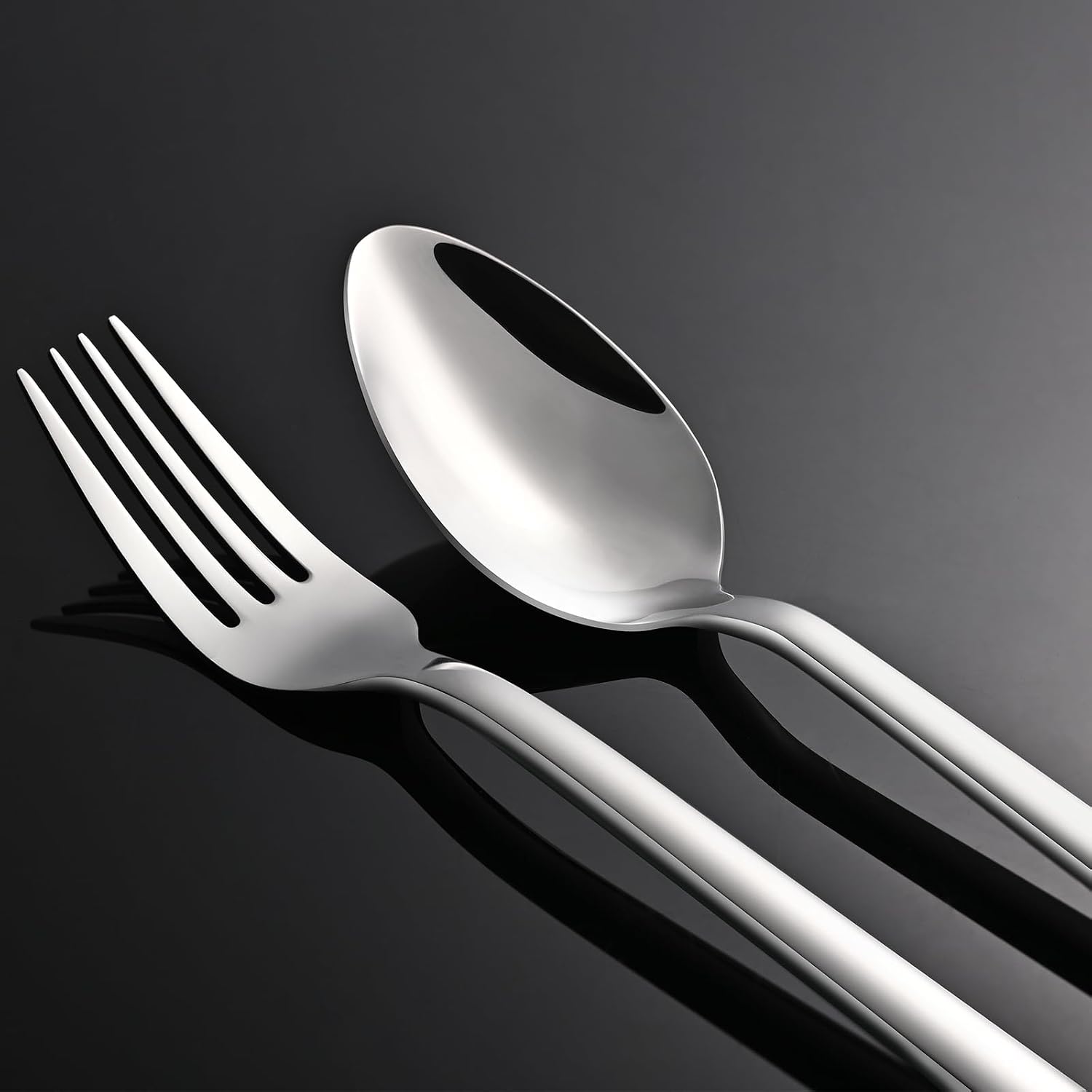 40 Piece Silverware Set, Flatware Set for 8, 18/10 Stainless Steel Cutlery Set Mirror Polished Modern Design Dishwasher Safe - Image 7