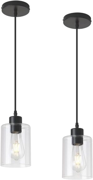 Modern Black Farmhouse Clear Glass ...