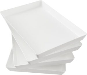 US Acrylic White Plastic Serving Tr...
