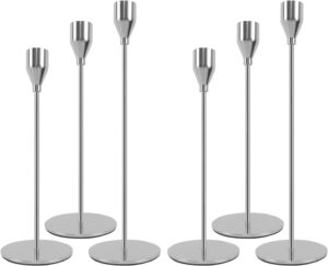 Silver Candlestick Holders Set of 6...