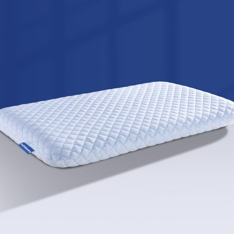 SofGlowly Ultra Thin Flat Pillows for Sleeping, Cooling Memory Foam Pillow 2.75 inch Height Ultra Thin Pillow,Slim Bed Pillows for Stomach Back Sleeper,Standard Size -16x25 Inch