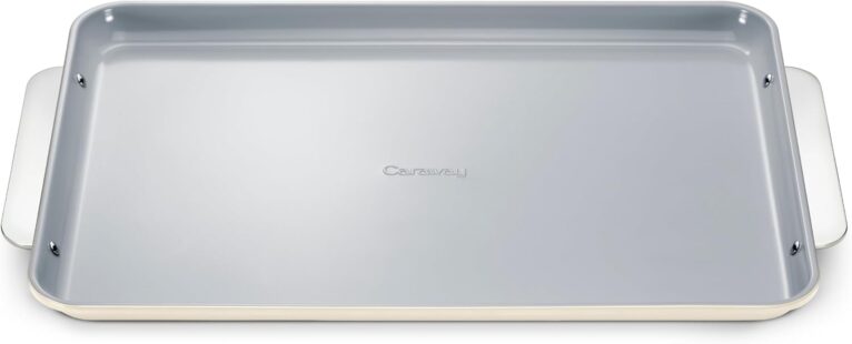 Caraway Non-Stick Ceramic-Coated 18" x 13" Baking Sheet | Naturally Slick Ceramic Coating, Non-Toxic, PTFE & PFOA Free, Perfect for Baking, Roasting, Large, Cream