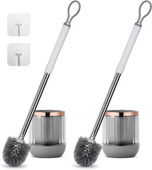 Toilet Bowl Brush and Holder 2 Pack...
