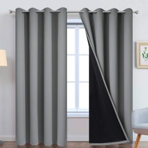 Yakamok Grey 100% Blackout Curtain ...