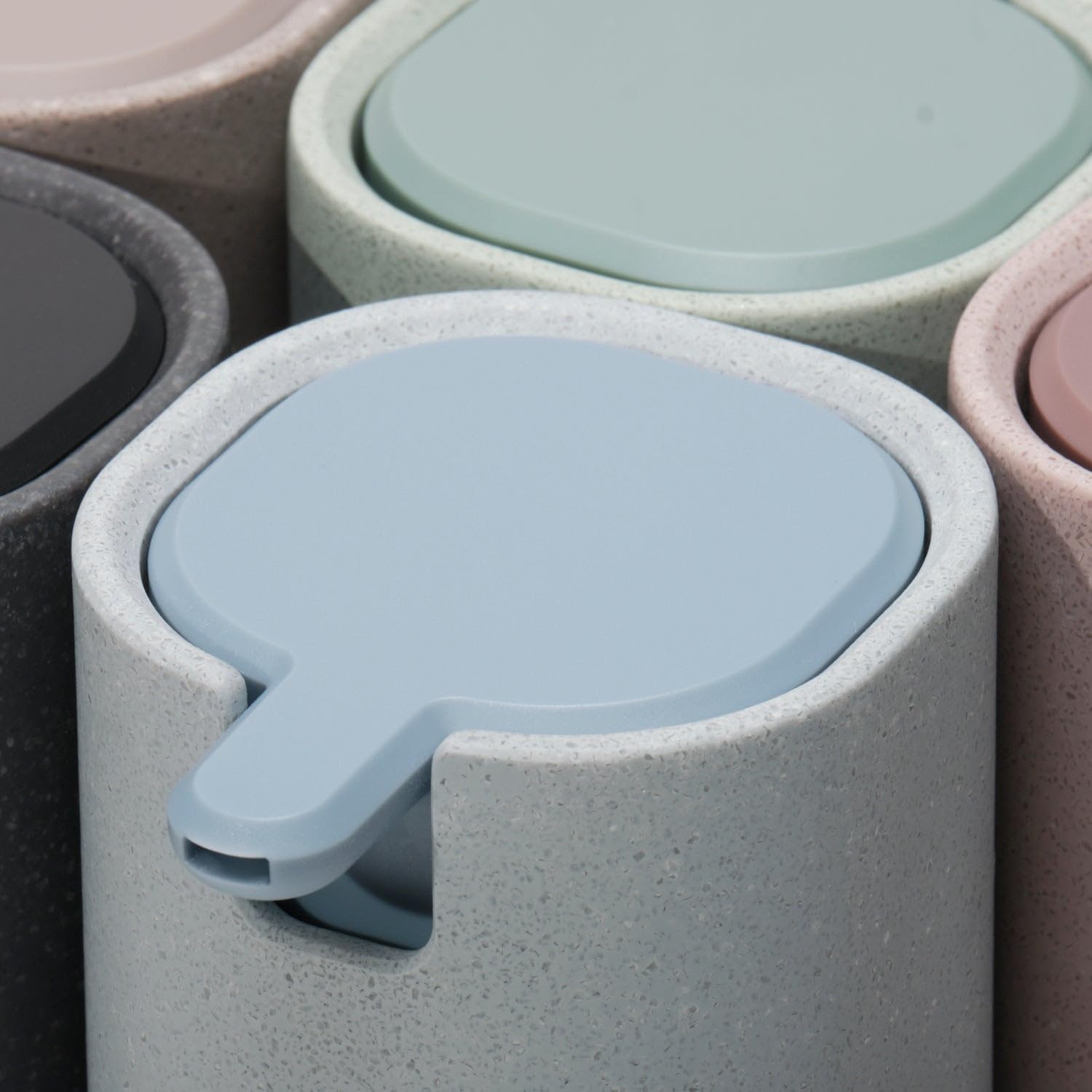 LINE+ARC Modern Easy-to-Press Soap & Lotion Dispenser, Rose | Ergonomic, rust-free liquid pump, cute blue design for marble bathroom sink, kitchen countertop, pink - Image 7