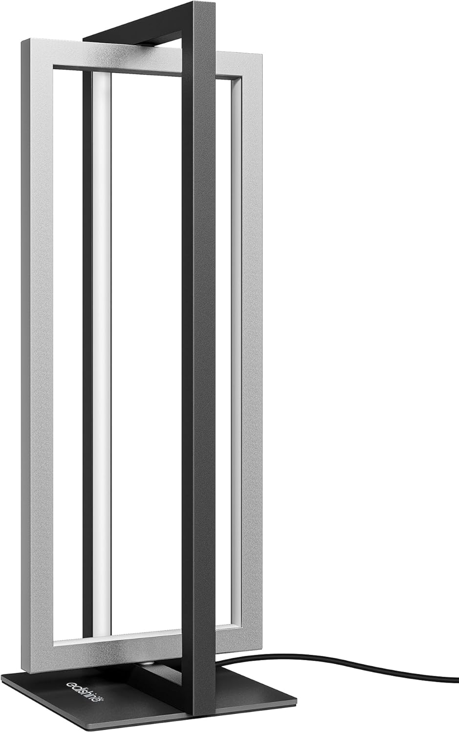 EDISHINE Modern LED Table Lamps, 750LM Dimmable Nightstand Lamp, Silver | 3 Color Temperatures, Angle Adjustable, Dual-Frame Rectangle, Ideal for Living Room, Bedroom - Image 8