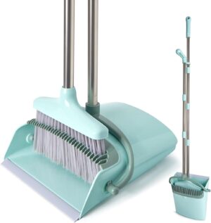 XXXFLOWER Broom and Dustpan Set wit...