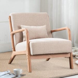 Mid Century Modern Accent Chair wit...