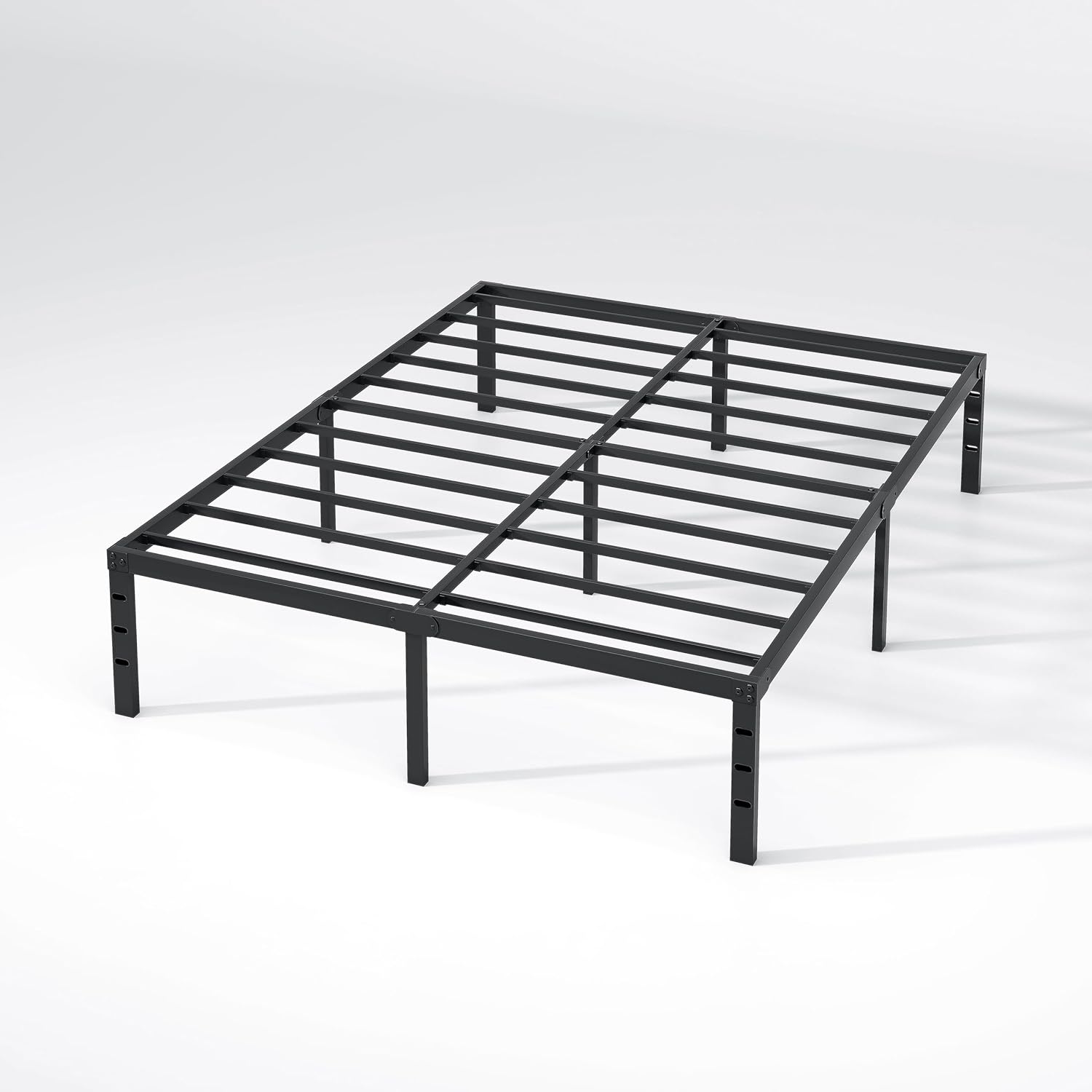 NEW JETO Metal Bed Frame,Queen Size Bed Frame with Storage Space,Heavy Duty Sturdy Mattress Foundation,Easy Assembly,No Box Spring Needed, Black,14 Inch,Queen - Image 8