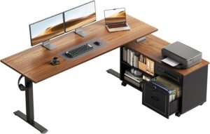 55″ L Shaped Electric Standin...