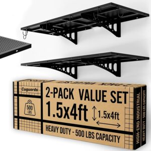 2-Pack 1.5x4ft Garage Wall Shelving...