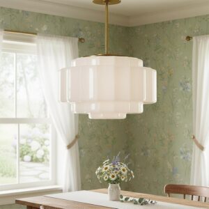 Vintage Milk Glass Pendant Lights, ...