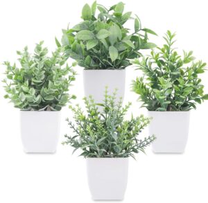 Der Rose 4 Pack Fake Plants Black F...