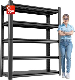 OLLRRACT 5-Tier Garage Shelving, Me...