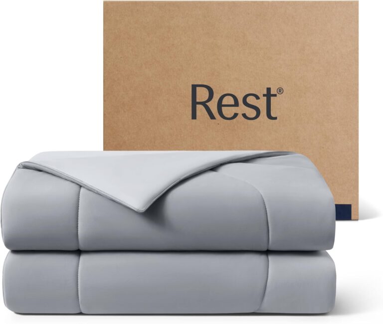 REST® Evercool® Cooling Comforter Blanket for Hot Sleepers, Twin/Twin XL | All-season bedding to keep cool, reversible cool-to-touch fabric for night sweats, breathable, lightweight, machine washable