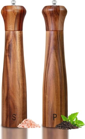 Haomacro 2 Pack 10 Inch Acacia Wood...