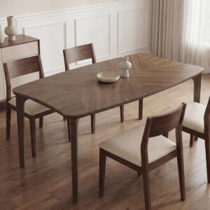 HNY Modern Curved Edge Dining Table...
