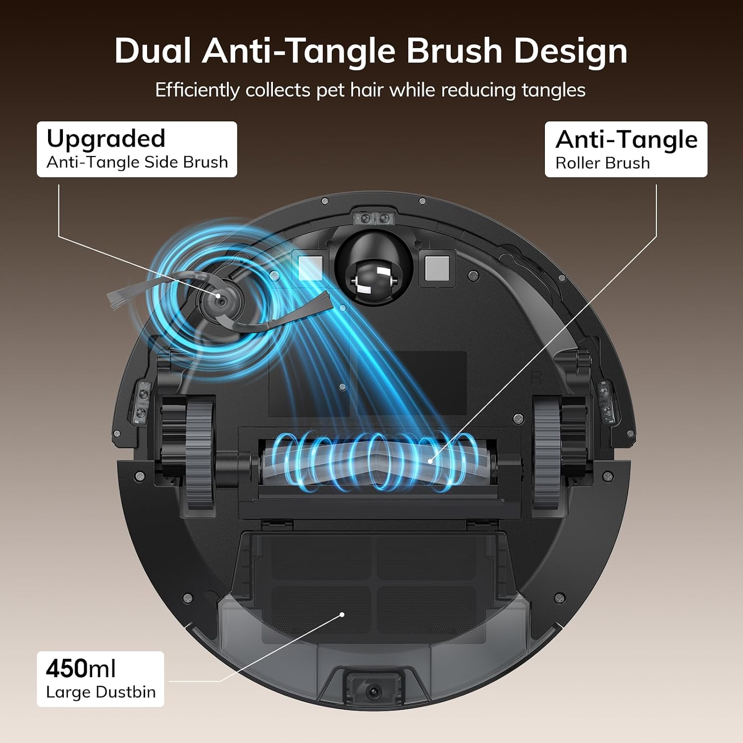 ILIFE A30s Robot Vacuum, 10000Pa Max Suction | LiDAR Navigation, Home Mapping, No-Go Zone, 150 Mins, App, Voice and Remote Control, for Hard Floor, Carpet and Pet Hair - Image 4