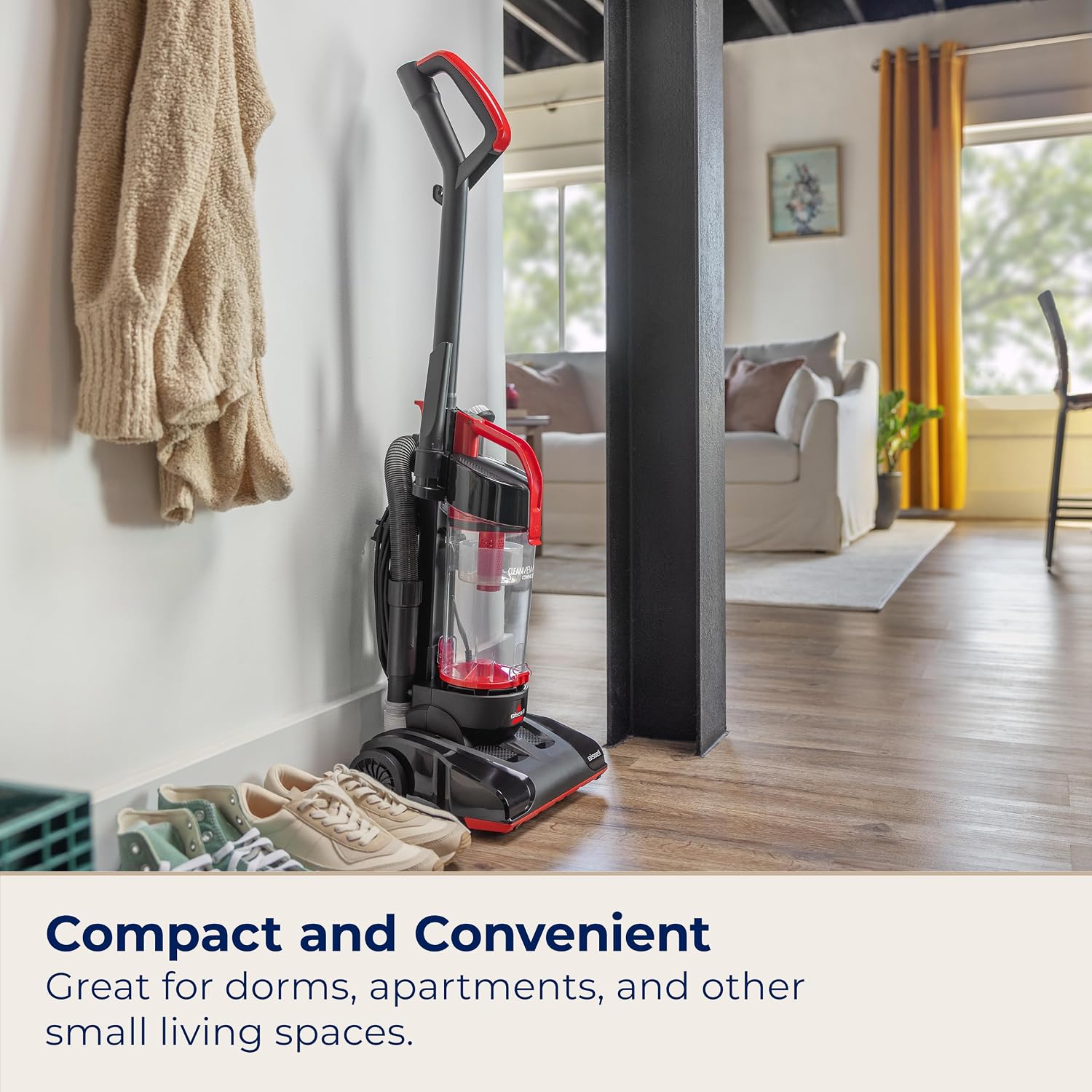 Bissell CleanView Compact, Powerful Suction & Extension Wand, 3508 | Lightweight for apartments & dorms; scatter-free technology; removable extension wand; compact design - Image 3
