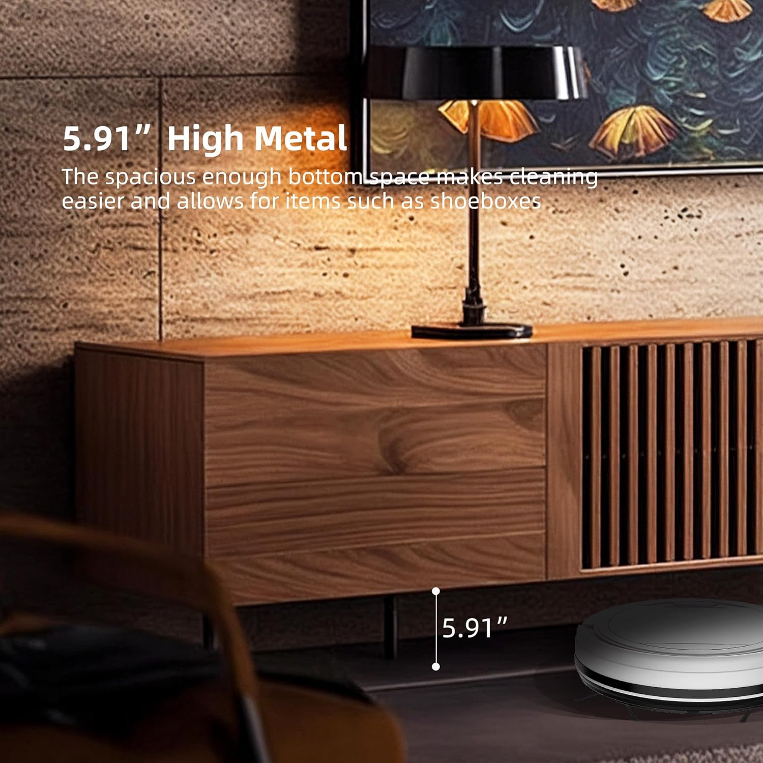 Mid Century Modern TV Stand with 4 Doors, 94.48 Inch Wide Entertainment Center TV Console for Living Room Bedroom, Media Console TV Cabinet with Storage Walnut - Image 7