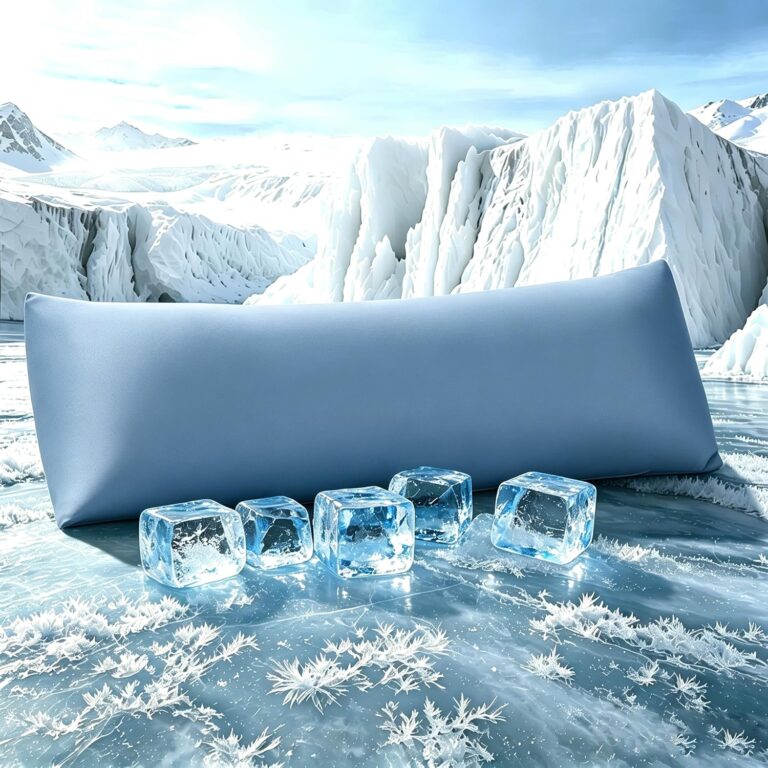 TELUS Cooling Body Pillow Case, Silky Soft Breathable Pillowcase with Envelope Close, Stay Cool All Night Pillow Cover for Hot Sleepers and Night Sweats, 20x54 Inch, Blue