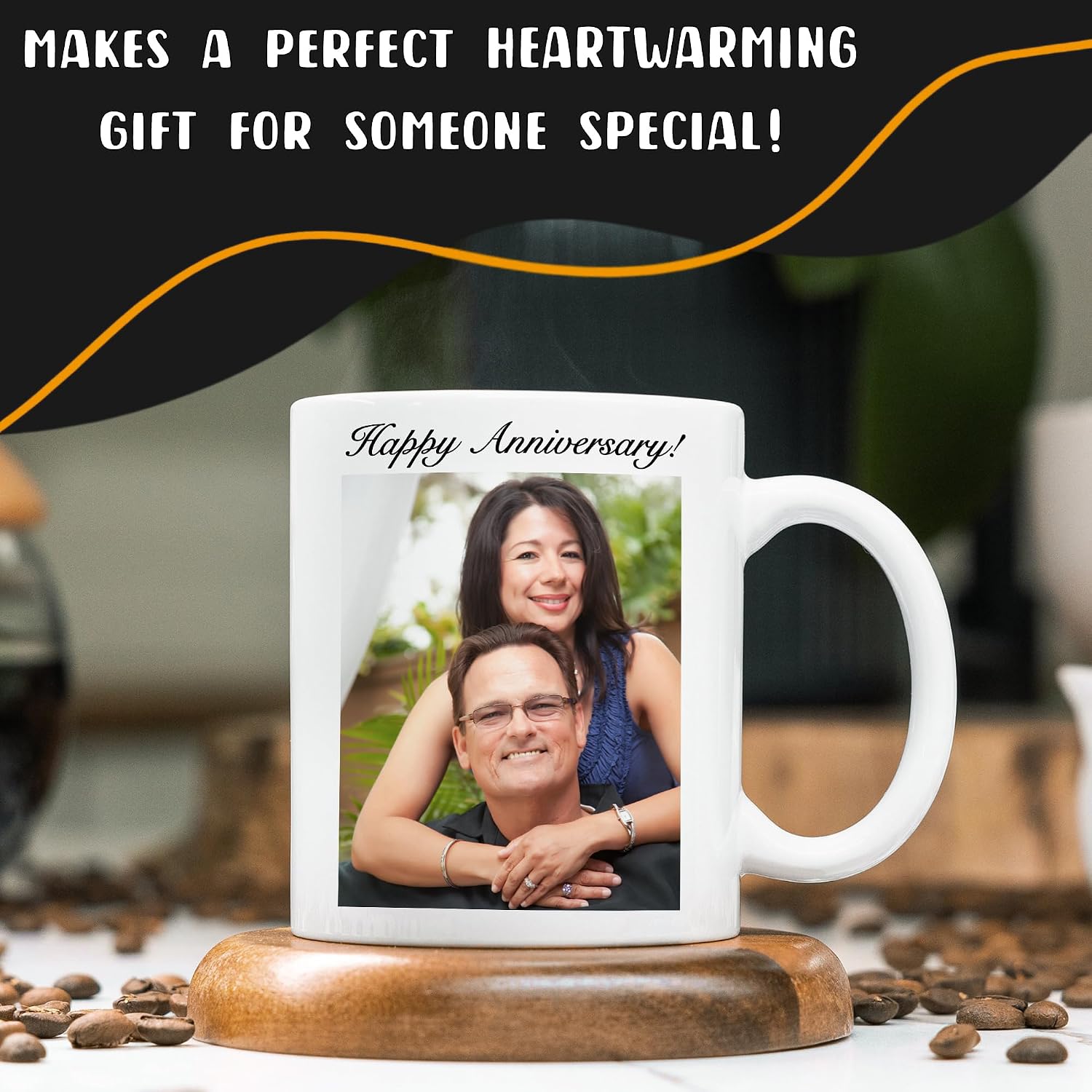 Personalized Coffee Mug, Custom Picture Text or Logo Ceramic Mug, Customized Gift for Men & Women, Taza Personalizada with Photo and Words, Customizable 11 Oz Tea Cup | White - Image 5