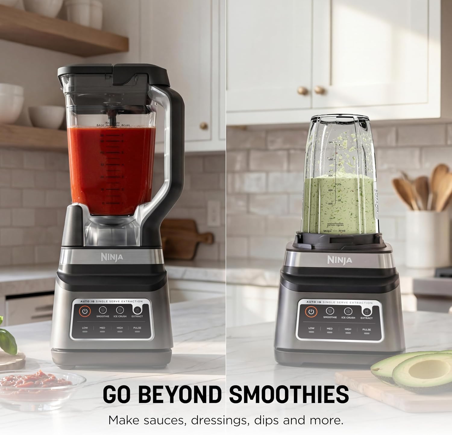 Ninja BN751 Professional Plus DUO Blender, 1400 Peak Watts, 3 Auto-IQ Programs for Smoothies, Frozen Drinks & Nutrient Extractions, 72-oz. Total Crushing Pitcher & (2) 24 oz. To-Go Cups, Black | 1400 peak-watt Total Crushing & Extractor blades. 3 Auto-iQ programs for smoothies. 72-oz pitcher + (2) 24-oz cups. - Image 6