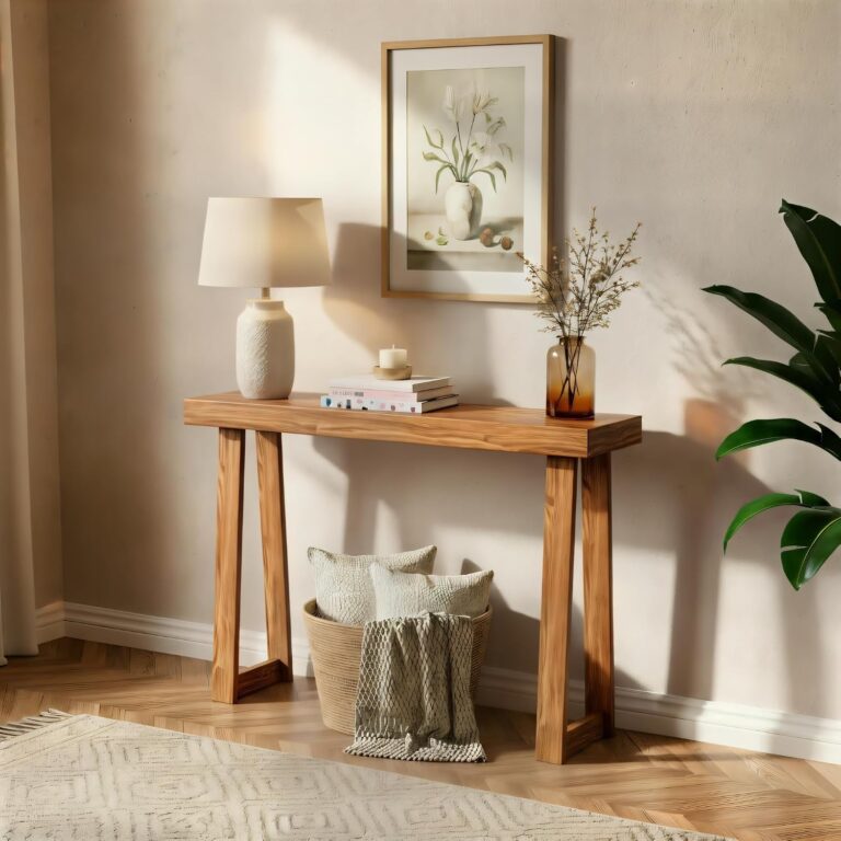 Plank+Beam Classic Console Table, 36 Inch, Pecan