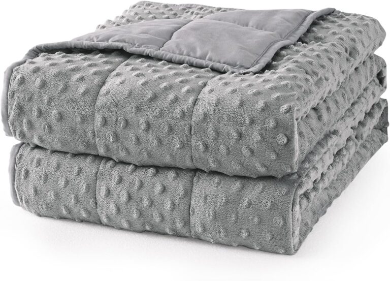 Mr. Sandman Weighted Blanket for Adults, Queen Size 15 lbs, 60 x 80 Inches | Cooling Soft Minky for Hot Sleepers; Machine Washable; Filled with Glass Beads; Heavy Bed Throw for Sleep; Grey