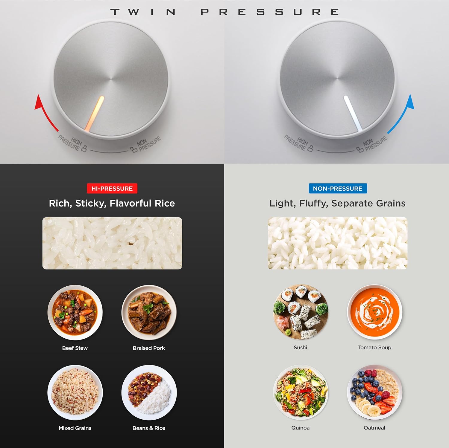 CUCKOO Twin Pressure Induction Rice Cooker, 20-Cup Cooked, CRP-LHTR1009FW | Large 10-Cup Uncooked Capacity, Nonstick Inner Pot, 21 Menus, 12-21 Minute Turbo White Rice, Auto Clean, Made in Korea - Image 4