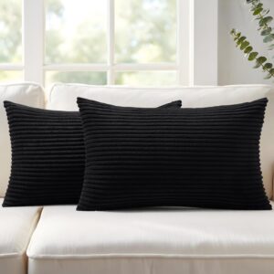 Mecatny Corduroy Decorative Throw P...
