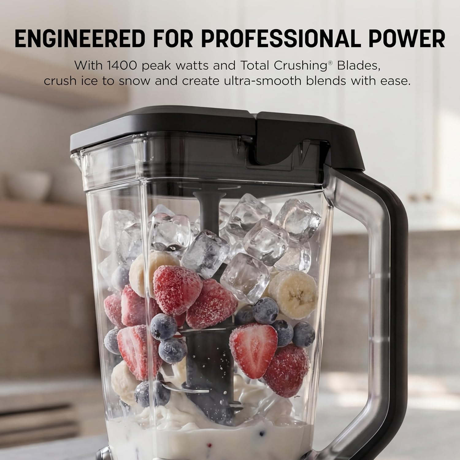 Ninja BN751 Professional Plus DUO Blender, 1400 Peak Watts, 3 Auto-IQ Programs for Smoothies, Frozen Drinks & Nutrient Extractions, 72-oz. Total Crushing Pitcher & (2) 24 oz. To-Go Cups, Black | 1400 peak-watt Total Crushing & Extractor blades. 3 Auto-iQ programs for smoothies. 72-oz pitcher + (2) 24-oz cups. - Image 2