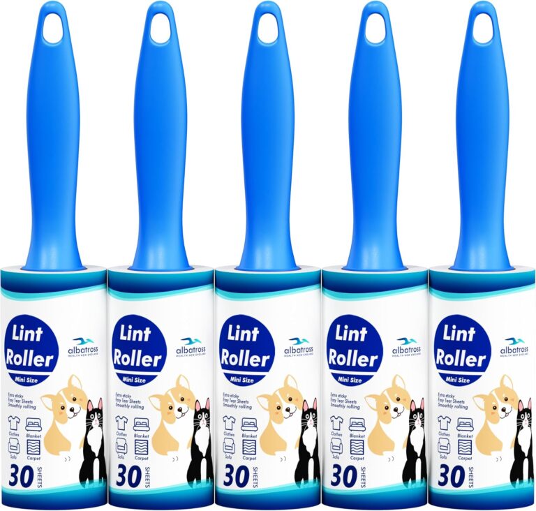 Mini Extra Sticky Lint Rollers for Travel - 150 Sheets Small Sized Portable Lint Removers for Pet Hair and Debris Pickup150, Travel Essentials