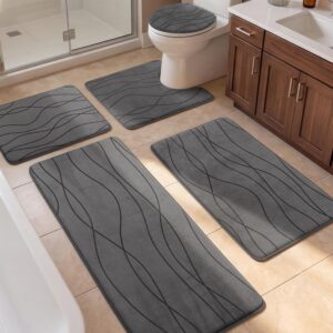 Bathroom Rugs Set 5 Piece, Memory F...