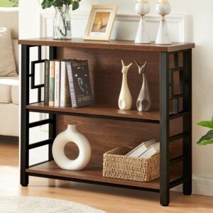 HOMISSUE Book Shelf, 3 Tier Deep Bo...