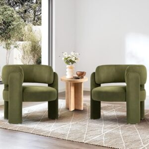 COLAMY Modern Velvet Accent Chair S...