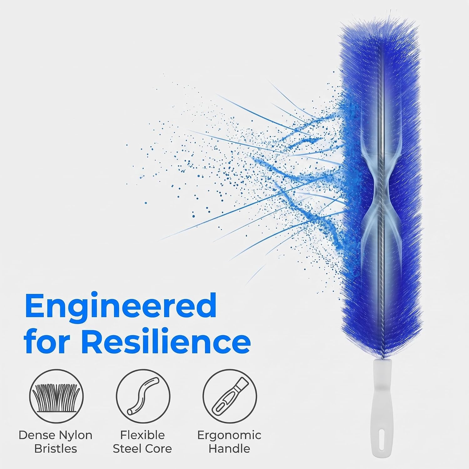 Bendable Microfiber Head, 2026 New Fan Cleaner Brush Reusable Dust Remover Washable ldeal for Electric Fans, Air Conditioning, Home, Curtain,Car Vents (Blue 2pcs) - Image 6
