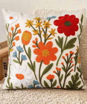 Embroidered Throw Pillow Cover 18&#...