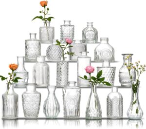 Glass Bud Vase Set of 20 – Sm...