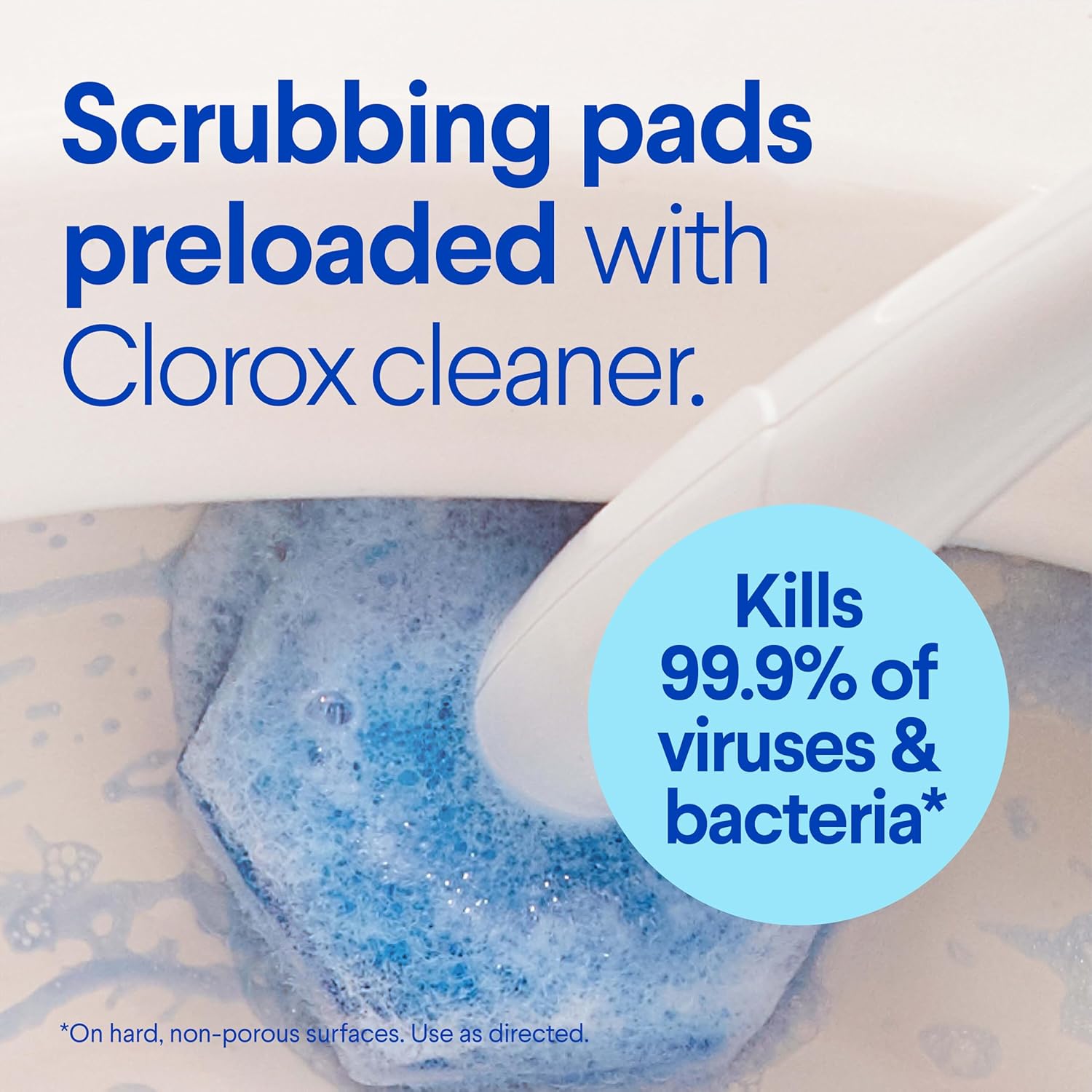 Clorox ToiletWand Toilet Bowl Cleaner- Toilet Brush, Storage Caddy and 16 Disinfecting Refill Heads - Image 2