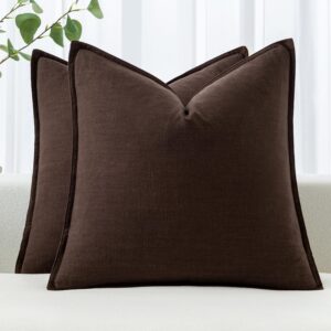 MIULEE Decorative Linen Pillow Cove...