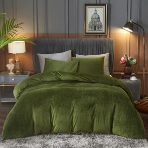 Ivellow Velvet Duvet Cover Queen Se...