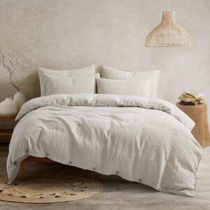 ATLINIA 100% Flax Linen Duvet Cover...