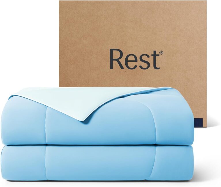 REST® Evercool® Cooling Comforter Blanket for Hot Sleepers, Full/Queen | All-Season Bedding to Keep Cool, Reversible Cool-to-Touch Fabric for Night Sweats, Breathable, Lightweight, Machine Washable