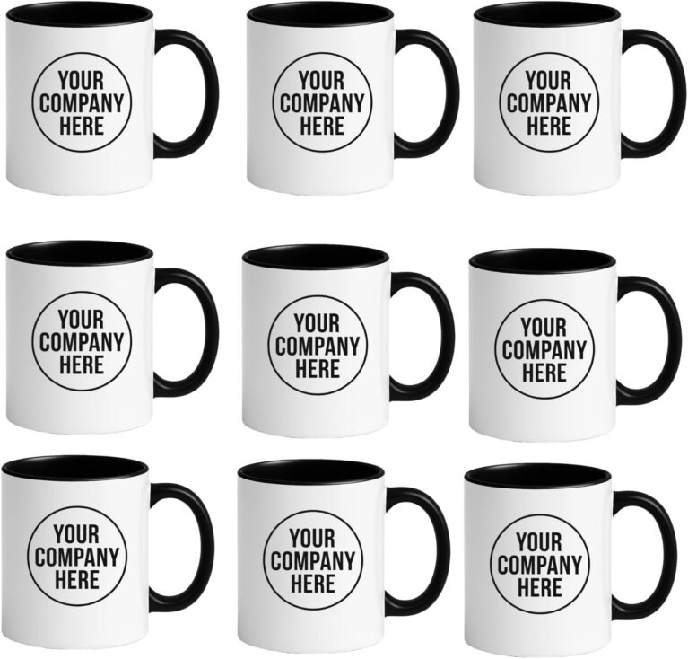 Personalized Bulk Coffee Mugs 11oz Ceramic - Custom Photo, Text & Logo, Set of 10/20/50/100, Corporate Gifts