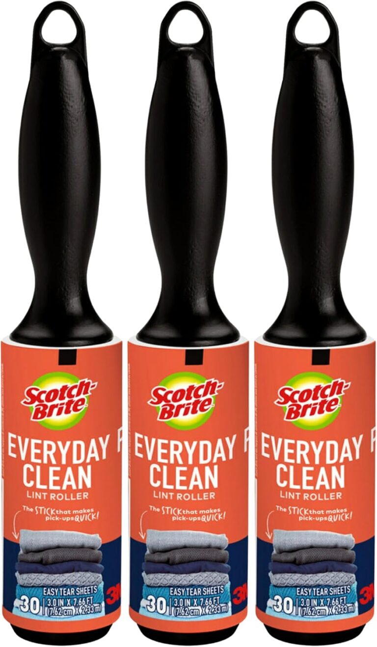 Scotch 3M Mini Lint Rollers 6-Pack (30 Sheets Each), Travel-Size Sticky Lint Removers for Clothes, Furniture and Pet Hair (3-Pack (30 Sheets Each))