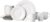 Amazon Basics 16-Piece Porcelain Dinnerware Set, Microwave and Dishwasher Safe, Service for 4, Plates, Bowls and Mugs, White