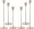 French Gold Candle Holders Set of 6, Metal Taper Candle Holders, Gold Candlestick Holders, Fits 2.2cm Thick Candle&Led Candles, for Table Centerpiece, Mantels, Weddings, Dining, Party