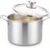 Ptaciow 8 Quart Titanium Soup Pot,Pure Healthy Titanium Pots for Cooking | No Coating Stock Pot with Lid Induction All Stovetops,Large Capacity Cooking Pot for Soup,Pasta Sturdy & Double Handle
